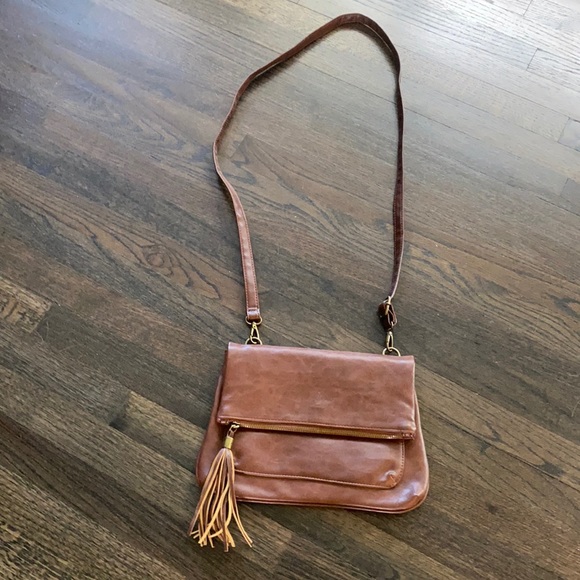 Joy Susan Handbags - Joy Susan Brown Leather Crossbody Bag Purse EUC